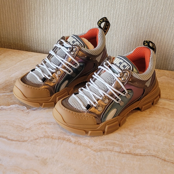 Gucci Flashtreck Metallic Sneakers MSRP $1,140 - Picture 6 of 15